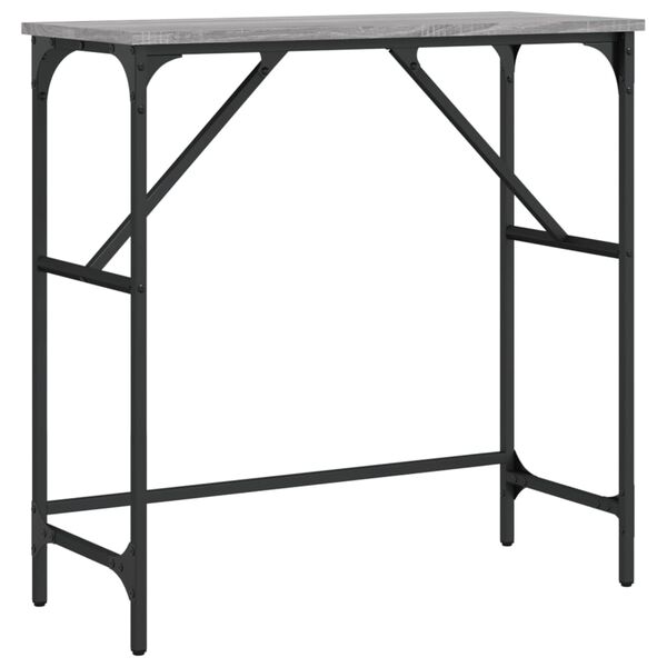 vidaXL Konzolna mizica siva sonoma 75x32x75 cm inženirski les