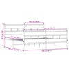 vidaXL Kovinski posteljni okvir brez vzmetnice dimljen hrast 200x200cm