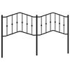 vidaXL Kovinsko nadomestno vzglavje črno 180 cm
