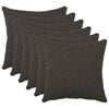 vidaXL Prevleka za blazino 6 pcs HEERLEN Temno siva 30 x 30 cm Boucl&eacute;