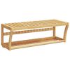 vidaXL Stenska polica za brisače 60x25x20 cm bambus
