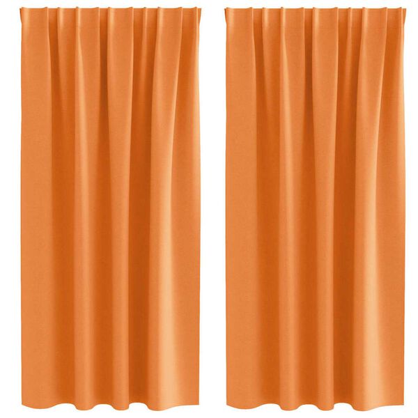 vidaXL Zavese za zatemnitev z obroči 2 pcs Oranžna 175 x 140 cm