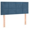 vidaXL Box spring postelja z vzmetnico temno modra 90x200 cm žamet