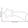 vidaXL Božična figura komet z 48 LED 2 kosa toplo bel 65x28 cm
