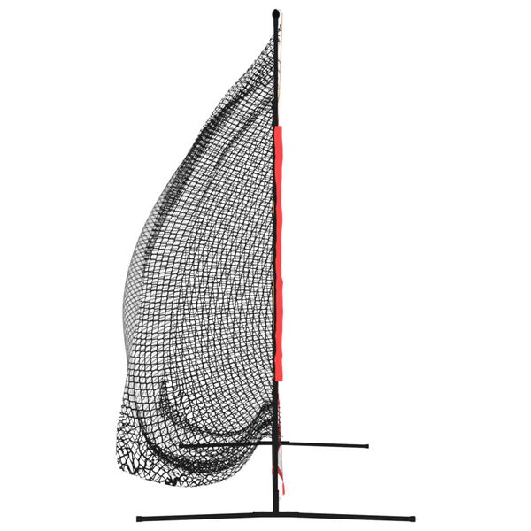 vidaXL Prenosna baseball mreža črna in rdeča 215x107x216 cm poliester