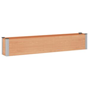 vidaXL Vrtna visoka greda Rjava 200 x 30 x 36 cm WPC in aluminij