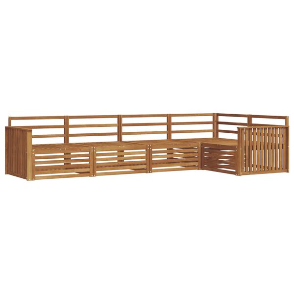 vidaXL Zunanja garnitura za sedenje 5 pcs Naravna Masiven les akacije