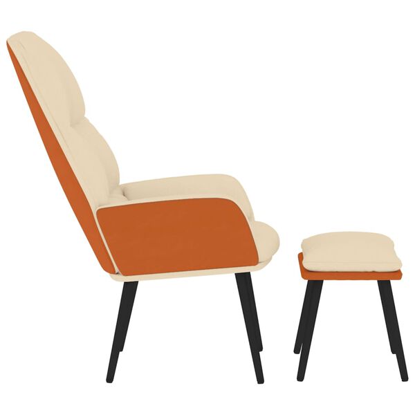 vidaXL Stol za spro&scaron;čanje s stolčkom kremno belo blago