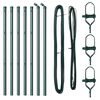 vidaXL Ograjni stebri 7 pcs Zelena Ø32mm 100 cm Pocinkano jeklo