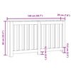 vidaXL Pokrov za radiator bel 149x20x82 cm inženirski les