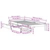 vidaXL Posteljni okvir s predali 75x190 cm trdna borovina