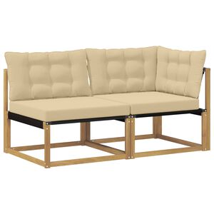 vidaXL Sekcijski kavč z blazino Bela 162,5 x 83 x 73 cm