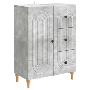 vidaXL Strani &scaron;al Betonsko siva 66 x 34,5 x 90 cm Inženirski les