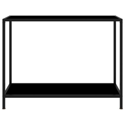 vidaXL Konzolna mizica črna 100x35x75 cm kaljeno steklo