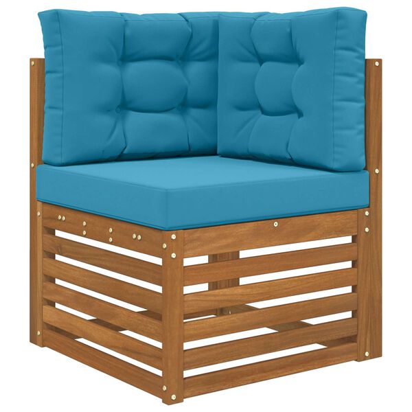 vidaXL Zunanja blazina za kavč 3 pcs Kraljevo modra Poliester