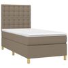 vidaXL Box spring postelja z vzmetnico taupe 90x200 cm blago