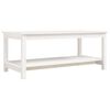 vidaXL Klubska mizica bela 110x55x45 trdna borovina