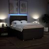 vidaXL Box spring postelja z vzmetnico temno rjav 140x190 cm blago