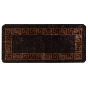vidaXL Preproga runner MARSA Črna 50 x 100 cm Poliester in PVC