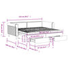vidaXL Izvlečna dnevna postelja s predali svetlo siva 90x190 cm žamet