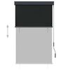 vidaXL Zunanje rolo senčilo 100x250 cm antracitno