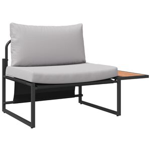 vidaXL Vrtna sedežna garnitura 2 pcs Svetlo siva Jeklo