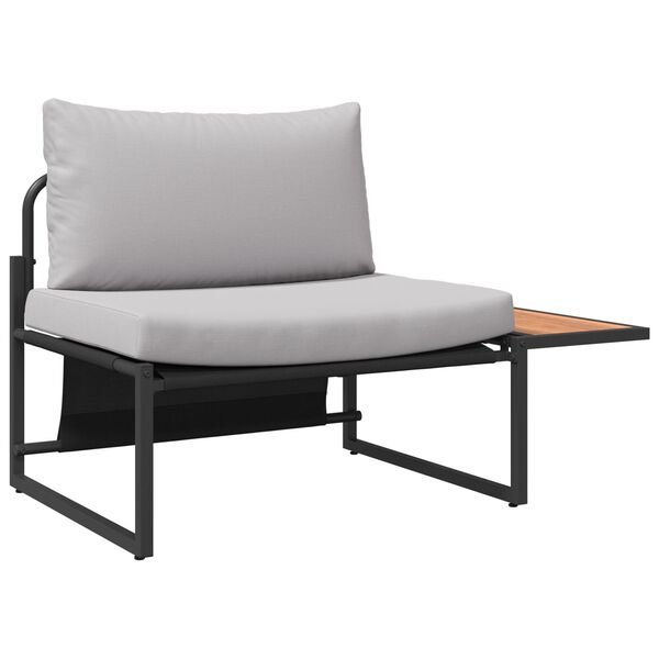 vidaXL Vrtna sedežna garnitura 2 pcs Svetlo siva Jeklo