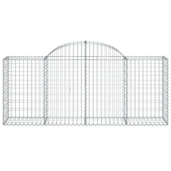 vidaXL Obokane gabion košare 9 kosov 200x50x80/100 cm cinkano železo