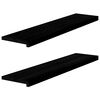 vidaXL Podloge za stopnice 2 kosa rjavo-črne 110x25x2 cm trdna hrastovina