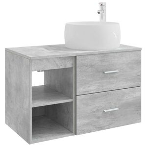 vidaXL Komplet pohi&scaron;tva za kopalnico 2 pcs Betonsko siva