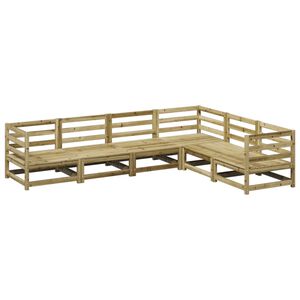 vidaXL Vrtna sedežna garnitura 6-delna impregnirana borovina