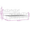vidaXL Kovinski posteljni okvir z vzglavjem in vznožjem črn 200x200 cm