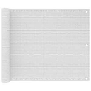 vidaXL Balkonsko Platno HDPE 75x400 cm Bele Barve