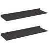 vidaXL Ležeča polica 2 pcs Črna 60 x 18 x 2,5 cm Jeklo