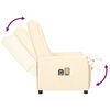 vidaXL Električni masažni naslanjač krem umetno usnje