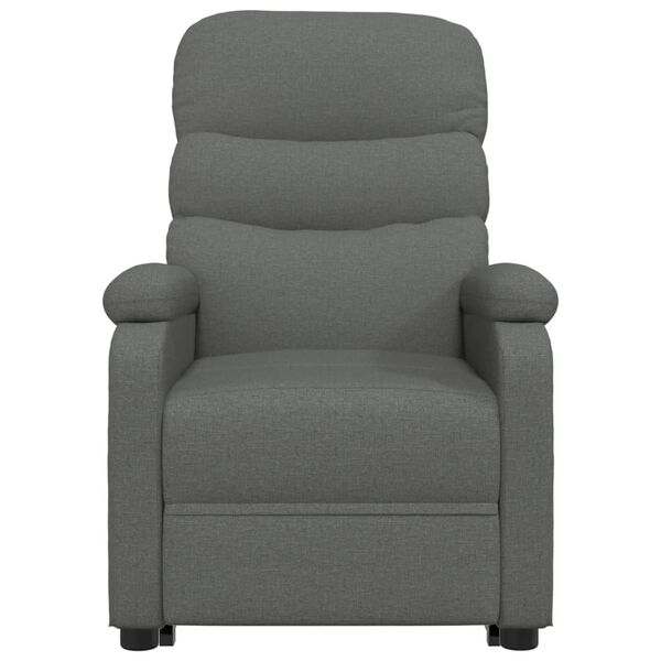 vidaXL Stol s funkcijo vstajanja temno sivo blago