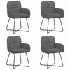 vidaXL Jedilni stoli 4 pcs Žamet Temno siva 59 x 56,5 x 86 cm