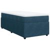 vidaXL Box spring postelja z vzmetnico temno modra 80x200 cm žamet