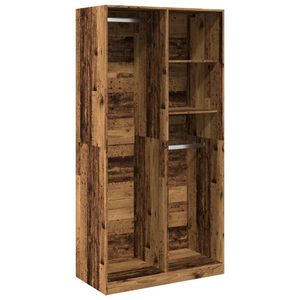vidaXL Garderobna omara starinski les 100x50x200 cm inženirski les