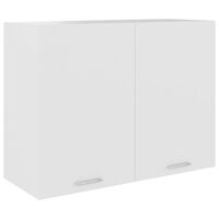 vidaXL Viseča omarica bela 80x31x60 cm iverna plošča
