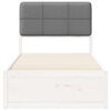 vidaXL Posteljni okvir z oblazinjenim vzglavjem Svetlo siva