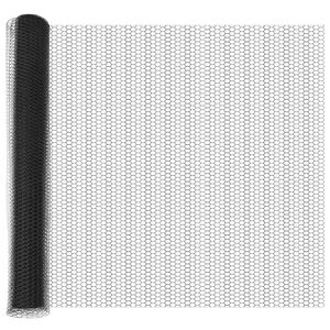 vidaXL &Scaron;esterokotna ograja s stebrom 25 x 1,4 m Jeklo s PVC premazom