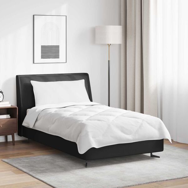 vidaXL Odeja z blazino 2 pcs Bela Mikrovlakna