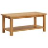 vidaXL Klubska mizica 90x45x40 cm trdna hrastovina