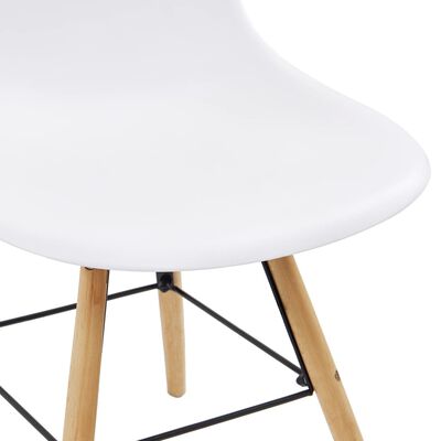 vidaXL Jedilni stoli 2 kosa bela plastika