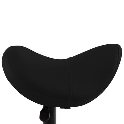 vidaXL Delovni stolček črno umetno usnje
