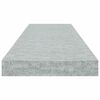 vidaXL Stenska polica betonsko siva 80x23,5x3,8 cm MDF