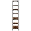 vidaXL Knjižna polica sonoma hrast 91x36x176 cm inž. les in jeklo