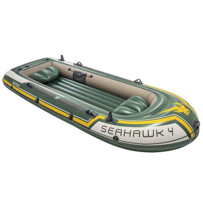 Intex Napihljiv čoln Seahawk 4 komplet z motorjem in nosilcem