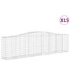 vidaXL Obokane gabion ko&scaron;are 15 kosi 400x50x100/120cm pocinkano železo